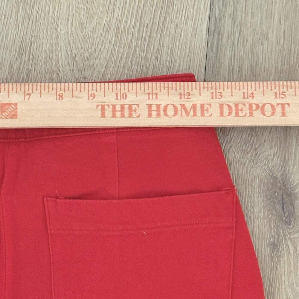 Spanx Women True Red High Waisted On the Go Polished Kick Flared Pull On Pants S - Picture 7 of 9